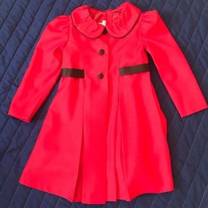 Elegant, Red 2-Piece Classic Girls Dress